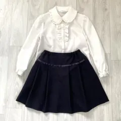 ショパン　ブラウス　スカート　フォーマル　ネイビー　130