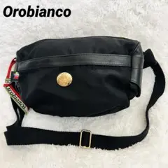 Orobianco 斜め掛けショルダーバッグ 黒 金具ロゴのサムネイル