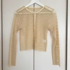 【SHENERY】カーディガン ダブルラッセルレースカーディガンのサムネイル