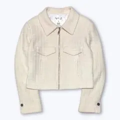 アニエスベー agnes b. ツイード ジップジャケット アイボリー サイズ2