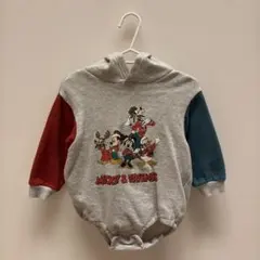 BREEZE80ミッキー＆フレンズ フード付きロンパースクリスマスディズニー