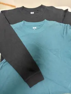 ☆GUターコイズ ブラック 長袖Tシャツ 2枚セットのサムネイル