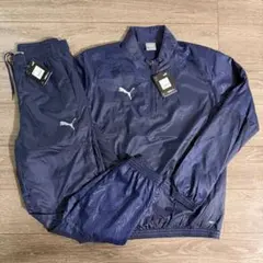 新品 PUMA サッカーウェア 裏起毛 ピステ・ウィンドブレーカー 上下 XL
