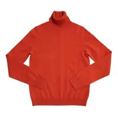 ユニクロ　カシミヤタートルネックセーター　オレンジ　S