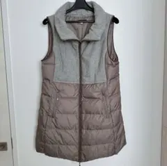 ダウンベスト ベージュ　フードなし　 ETERNO BELLEZZA　38 M