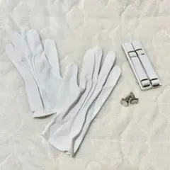 【新郎用 小物3点セット】グローブ／カフス／アームバンド 結婚式・前撮りに