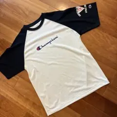 Champion ホワイト ネイビー Tシャツ Lサイズ　チャンピオン　半袖