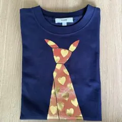 新品Double ネクタイとハートのデザインTシャツ L40
