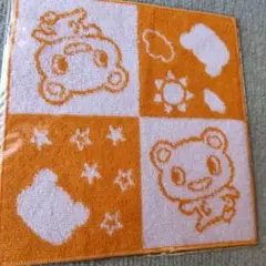 【新品未使用】【コープ共済】オレンジ色のコーすけのハンドタオル20cm×20cm