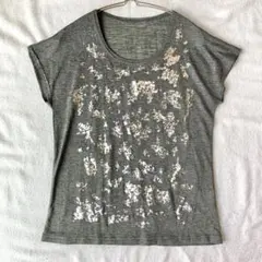 【スペッチオ】Tシャツ 銀箔 クルーネック 半袖 シンプル 40のサムネイル
