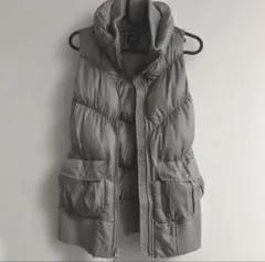 Gap ダウンベスト フェザー入り ダウン グレー