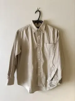 OLD UNIQLO ボタンダウンコーデュロイシャツ　メンズL ベージュ