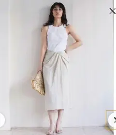 値下げ！新品タグ付きリネンツイストタイトスカート