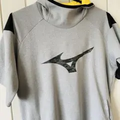 メンズ ミズノ スウェット 半袖 パーカー フード付 Lサイズ スポーツ ウェア