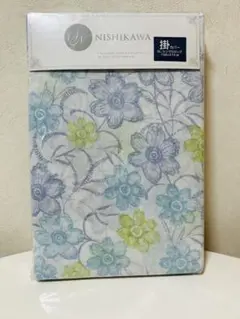 新品✨ 西川掛け布団カバー　シングルロング 150x210cm　ステッチフラワー