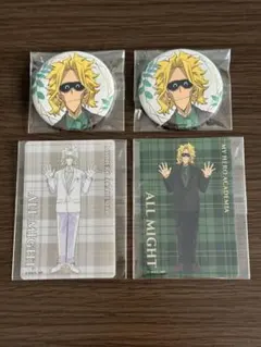 ヒロアカ bones store 缶バッジ ビジュアルプレート オールマイト