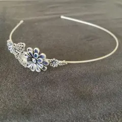 ウェディング用ヘッドドレス カチューシャ フラワー バタフライ 装飾 冠婚葬祭