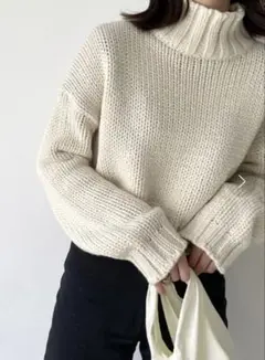 CANALJEAN via j ショートハイネックニット