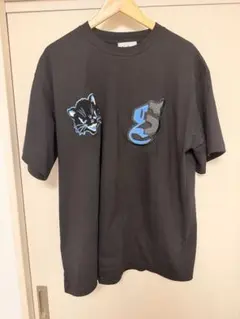 SeeSew Tシャツ ブラック 猫刺繍