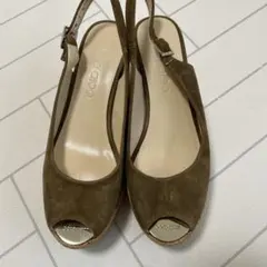 JIMMY CHOO スエード オープントゥ サンダルのサムネイル
