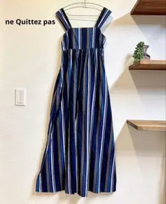 美品】ヌキテパ インド綿 コットンスラブ ストライプ キャミ