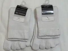 五本指ソックス 23~25cm 白 ２足セット