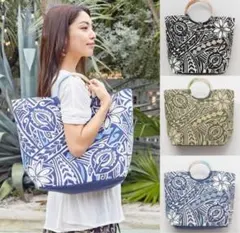 ハワイアン トライバル トートバッグ BIG バッグ レディースバッグ ③