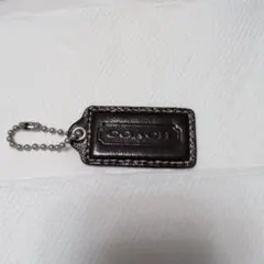 COACH レザー チャーム キーホルダー ダークブラウンのサムネイル