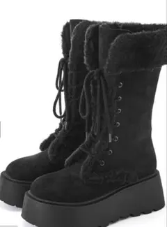 スエードムートンレースアップブーツ