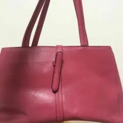 革 レザー カバン バッグ 手持ち A4ファイル入れ ピンク