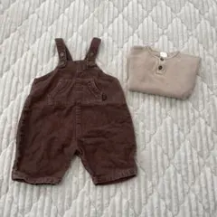 テータテート サロペット ワッフルトップス 80