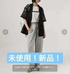 ✨新品 BAYFLOW 総レース半袖ジャケット 黒 FREE✨のサムネイル