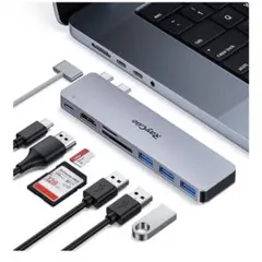 【新品未使用】Macbook Air ハブ 7ポートUSB C ハブ PD充電