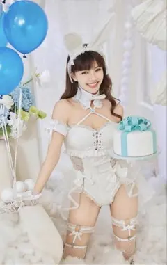 Malymoon サイドレースデニムバニーボディスーツ バニーガール - メルカリ