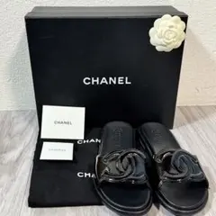【美品】CHANEL シャネル　 サンダル　BLACKのサムネイル