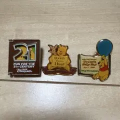 東京ディズニーランド くまのプーさん ピンバッジ 3点セットのサムネイル