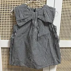 最終価格　ギンガムチェック ブラウス　ワンピース　80
