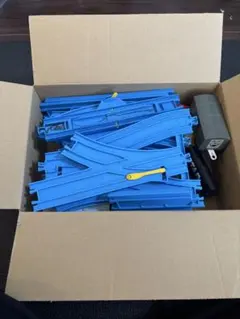 プラレール 車両・駅舎・青いレールセット