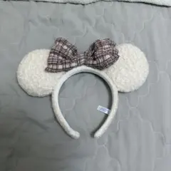 ディズニー　カチューシャ　ミニーちゃん　ボア