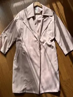 ViS ピンク トレンチコート ウエストリボン付き