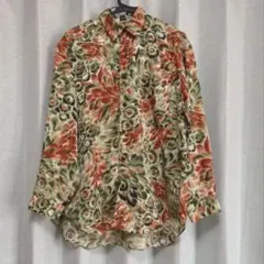 USED 長袖 柄シャツ 古着
