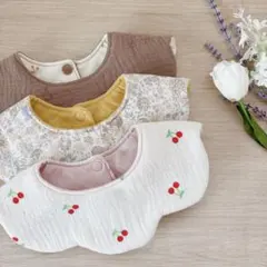 〈No.123〉ハンドメイドはなびらスタイ 3枚セット