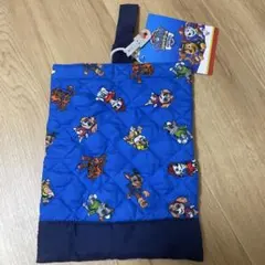 【新品未使用品】タグ付き　パウ・パトロール シューズバッグ 青