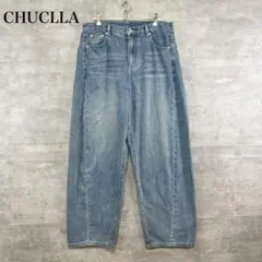 chuclla サイド切り替え ダブルポケット ワイドデニム L 完売品
