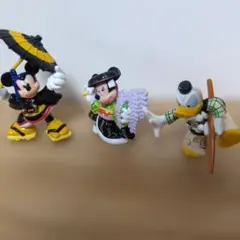 ミッキー ミニー ドナルド 和装フィギュアセット