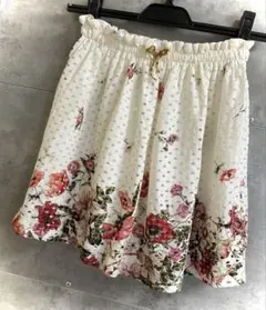 ZARA キッズ　花柄 レーススカート 140