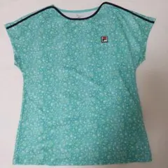 週末のみセール中！新品未使用FILA 花柄 Tシャツ Lサイズ 水色