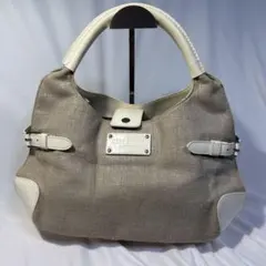 （美品）Kate spadeベージュ キャンバス トートバッグ