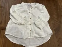 ZARA ホワイト 長袖ブラウス 3-4歳