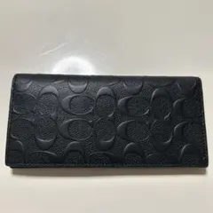 Coach ブラックレザー長財布
